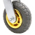 ONEVAN高弹力轻音脚轮转向轮 工业重型平板车手推车轮橡胶轮 单配 4寸