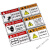 PVC危险贴PET标贴胶片警示牌安全有电机械注意指示牌机器告示牌 深红色 20x10cm