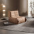 芝华仕XJ014大号棕色沙发现代简约懒人小户型布艺单人休闲椅毛毛虫