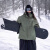 AWKA滑雪服女款男士美式小众专业外套防水单板夹克户外雪地上衣 暗苔军绿色 XL
