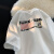 独行狮短袖男美式纯棉重磅半袖T恤春季新款学生字母印花上衣情侣五分袖 白色（240克） XL