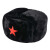 金诗洛 KSL282 防寒保暖帽子 保安帽棉帽护耳帽值勤帽(红星黑皮黑毛)