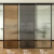 定制玻璃隔断水立方水波纹客厅入户半干湿分离现代简约卫生间 玻璃+铝合金/平方