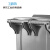 工盾坊 京东自有品牌 240L灰色户外环卫翻盖塑料加厚带轮垃圾桶 厨房小区物业垃圾分类湿垃圾桶大号