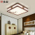 长裕新中式卧室吸顶灯正方形创意简约书房餐厅房间灯全铜实木灯具