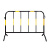 德威狮 镀锌铁马隔离栏施工道路交通防护栏  黄黑镀锌竖管款中厚1m高1.5m宽 单位：个