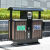 户外分类垃圾桶不锈钢环卫垃圾箱大号室外市政公园小区钢木果皮箱 小圆桶塑木咖啡: