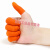 手指套防滑加厚橙色护指耐磨乳胶橡胶防护点钞保护劳保胶手指头套 橙色L码 10只
