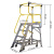 稳耐梯子铝合金人字梯4.8米登高梯超市仓库理货梯十四步爬梯移动平台梯需组装 FS13599
