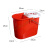 洗拖把桶水桶老式手动桶挤水涮墩布桶拖地桶挤地拖手压单桶 圆形地拖桶红色