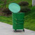 地球卫士 360L带盖铁桶（颜色备注）大号带轮环卫户外挂车铁皮垃圾桶小区物业户外方形铁质垃圾箱