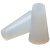 DYQT白色环保硅胶塞子橡胶堵头实心锥形漏试管软质瓶塞耐高温密封帽盖 1.4X3.5X1610个单