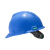梅思安/MSA PE无孔标准一指键防撞头盔男女蓝色安全帽1顶+1个单色logo单处定制印字不含车贴编码
