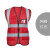 火星虎 反光背心安全服环卫反光衣 多口袋施工建筑背心 红色（网状带口袋）Y0028