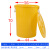 大垃圾桶大号环卫大容量厨房户外圆桶圆形特大号商用塑料超大带盖 黄色160K有盖