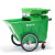 手推大号400升环卫大容量带轮垃圾桶垃圾车户外保洁清运车清洁车 400升环卫车绿色