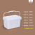 水杉3L长方形桶-白色塑料桶带盖涂料加厚手提桶工业实验桶3KG
