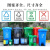 塑料平口垃圾分类垃圾袋一次性可降解加大社区物业厨余大号四色 蓝色可回收物90X110 50只