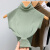 丹语高领砍袖背心女2023夏季新款咖色打底衫修身可外穿无袖坎肩上衣女 绿色 2XL 【建议125-135斤】