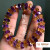 黛莱妮画喜收藏级巴西黄水晶乌拉圭紫晶车轮珠手链 混穿 女士手串 约11.2mm/39.61g