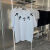 QKIKQ夏季新款新款T恤男士金属十字架克羅心时尚短袖宽松休闲半 白色