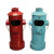 美式工业风复古垃圾桶LOFT脚踏消防栓纸篓创意酒吧装饰品摆件 小号蓝色