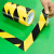 警示胶带PVC黑黄斑马线警戒隔离线地标贴地板地面彩色划线胶带 黑黄4.8cm宽*3长6卷