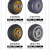 牛人 承重滑轮 橡胶单轮子配件万向轮重型实心橡胶脚轮平板推车轮轱辘 5寸重型橡胶单轮 