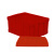 企桥 塑料周转箱长方形加厚物流胶框 带盖 红色560*420*310mm