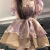 良蜓衣服妈妈40岁显年轻茶歇法式泡泡袖连衣裙仙女夏季小众设计性感收 紫色连衣裙 S