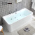 千石浴缸小户型按摩独立式亚克力浴缸冲浪保温恒温浴缸 豪华恒温冲浪银色五件套+浴缸 1.1m
