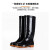 斯铂格 劳保雨靴PVC防滑防水防刺靴子 高筒黑色-牛津底-加绒款39