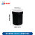 化科XINGLAN  透明PP塑料直身瓶 直身罐 分装瓶200ml 黑色直身瓶1000ml带内盖，6个装 