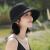 红蜻蜓帽子女款夏季防晒盆帽户外薄款透气遮阳帽显脸小防紫外线渔夫帽 黑色 帽围（56-60CM）