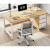 办公桌办公室桌子简约现代电脑桌台式桌书桌学习桌桌椅组合 100*40赛杉木色白架