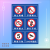 加油站严禁吸烟区 消防重地安全应急警示牌 配电室提示标牌 蓝色六图标 30x40cm