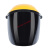 点焊面罩 焊工电焊面罩面具PC头戴式防护烤脸隔热轻便简易防打眼 黄顶茶屏