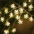 岁艺 LED灯串装饰灯氛围灯小彩灯串灯 LED圣诞雪花暖光 电池款 10米80灯 常亮+带闪