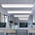 简约现代长条型形LED办公室吸顶灯吊灯造型灯长方形吊线灯圆角写 黑色90*30cm*60W 其他