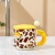 品宜嘉趣味马克杯生日礼物杯子创意陶瓷杯带盖勺 磁吸长颈鹿