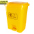 京洲实邦 脚踏60L 加厚医疗垃圾桶医院 黄色垃圾箱 带盖废物收纳桶JZSB-1011