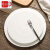 兴润厚寿司盘纯白长方形陶瓷盘子 10寸创意西餐盘蛋糕盘欧式牛排盘意面盘 小号正方盘