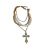 彩陌（CQMO）镶钻珍珠人像十字架三层项链法式复古宫廷风毛衣链气质感项饰 项链-金色十字架