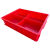英达斯贝克 分格零件盒塑料加厚多格箱螺丝分类五金配件工具箱物料分类长方形 大4格红 375*275*85mm