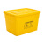 医疗废物专用转运周转箱带轮污物垃圾桶加厚加大黄色100L60升40袋 20L 【加厚无轮款】