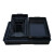 德仕登加厚零件盒塑料胶周转箱电子元件盒黑色托盘方盘物料盒 3#方盘(560*370*80mm) 3天