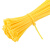 京势 扎带 自锁式扎带彩色尼龙扎带线缆理线束线捆绑带 黄色3*150mm(1包100条) 