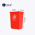 正奇谊 塑料垃圾桶 户外分类垃圾箱 商用厨房学校环卫垃圾桶 红色60L加厚无盖