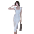 煊陌法式小众性感白色连衣裙2024新款女装夏款修身显瘦开叉吊带包臀裙 黑色 S