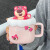 草莓熊杯子水杯情侣陶瓷杯生日礼物礼盒伴手礼女生马克杯子儿童杯 黄色320ml+3个3D贴+带礼盒+勺子 硅胶盖【送杯刷、同款3D】